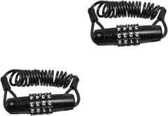 2pcs Bike Password Lock Electronic Padlock Compact Cable Lock for Bicycles Motorcycles Scooters