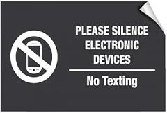 Please Silence Electronic Devices No Texting Business Label Decal Sticker 8