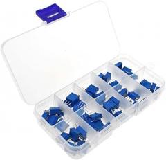 1set 50pcs 3296W Multiturn Trimmer Potentiometer Kit High Precision 3296 Variable Resistor with Free Box Electronic DIY kit