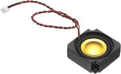 PATIKIL 3 Watt 4 Ohm Mini Speaker, 1PCS Full-Range Mobile Portable Advertising Machine Micro Loudspeaker Connector for Small Electronic Project, Black Gold