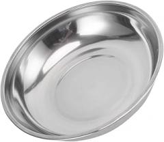 HOMSFOU Stainless Steel Scale Tray for Kitchen Weighing Electronic Scale Pan for Precise Food Measurement Diameter Easy to Clean Multi-Purpose Use Cooking and Baking