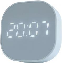 Clocks Bedroom Wall Decor Electronic Square Silent Bedside Alarm Clock Intelligent Temperature Sensing Magnetic Attraction Desk Clock Home Decor Living Room Wall Decor(B) (A One Size)