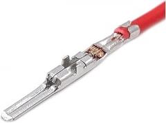 2.3MM 8230-4282 Brass Tinned Auto Crimping Terminal Wire Male Loose Splice Pins Electronic Connector With Cable DJ611-2.3 * 0.6A(10 Pcs)