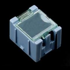 5pcs SMT Storage Boxes Electronic Components Mini Storage Case SMT SMD Assortment Box Container with Lids (blue)