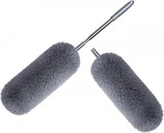 Flexible Extendable Soft Bristle Duster 2pcs Set with Washable Heads for Home and Office Cleaning Ceiling Fans Furniture Dust Removal Tool