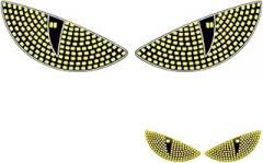 2Pcs Dynamic DEviil Eyie LED Car Lights Rear Warning Window Display Atmosphere Light Auto Decoration Accessories New 2026 High For Reliable Electronic Component, Precision, Stable Performance