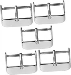 5pcs Stainless Steel Watch Band Clasp Buckle for Electronic Straps Silver Easy to Install Fit for Watch Styles