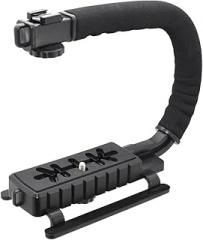 Ultra-Light U Shape Flash Bracket / Camera Support Mount Compatible with Canon VIXIA HF R800 (Accommodates Microphones, Flashes, Lights)