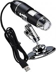 Happyyami 1Pc High Power USB Microscope Digital Magnification for Adults Portable Microscope for Electronics Jewelry and Maintenance Black