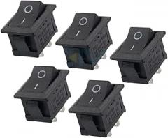 5PCS 2Pin Snap-in On/Off KCD1-101 Car Boat Round Rocker Toggle Spst Switch 125V 6A Boatlike for Brass and Plastic New 2025 Arrival High for Reliable Electronic Component, Precision