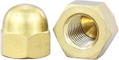 Brass Cap Type Nut All Copper Dust-Proof Decorative Nut M3-M20 Conductive Material Stable Pipeline Furniture Equipment Sealed End Cap(M12 (5pc))