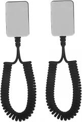 2Pcs Retractable Lost Cable for Mobile Phones Self Adhesive Tether with Spring Loaded Mechanism Secure Remote Control Protection Easy Installation for Electronics Safety