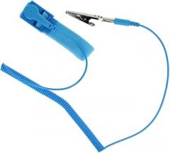 Othmro 2Pcs PU18 Cordless Anti Static ESD Wrist Strap Wireless Antistatic Wristband Flexible Woven Wrist Strap Discharge Band for Electronic Maintenance Dust-Free Workshop Blue