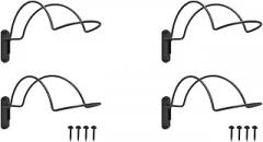 Aboiled 4 PCS Wall Mounted Helmet Rack - Sturdy Multifunctional Helmet Holder Equestrian, Motorcycle, Bicycle, Sports Helmets