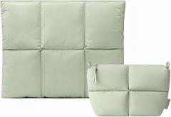 Comfyable Puffy Laptop Sleeve 15 Inch 16 Inch with Electronics Organizer Travel Case, Sage