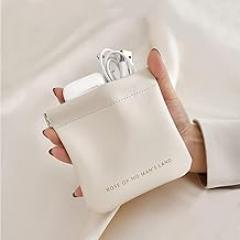 Electronic Organizer Travel Cable Accessories Mini Digital Bag, Small Cosmetic Bag for Purse.Travel Makeup Organizer Waterproof Makeup Pouch, White 2#