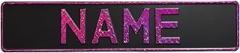 Custom Nameplate License Plate European Home Decor Metal Art Personalized Front Delete Interior Funny Gift Name (Crystal purple)