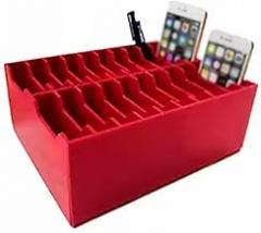 20-Grid Mobile Phone Storage Cabinet - Durable & Portable Organizer for School, Office, Restaurant & Factory - Easy Open Design, Color 7, Ideal for Electronics and Accessor