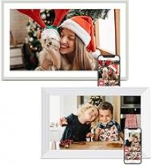 Frameo Digital Picture Frame 2 Pack, 1pc 10.1inch 1280 * 800 Digital Photo Frame 32GB Memory, 1pc 15.6 Inch Photo Frame Electronic 32GB Memory, 1920 * 1080 Touch Screen, Auto-Rotate, Share Photo Video