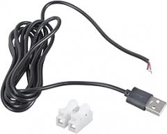 USB2.0 Male to 2 Pin Spring Connectors Cable Solderless 5V Charging Wire for Electronics Projects 100cm/180cm Power Cord