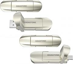 Gigastone Duo Pro Flip USB-A+C 256GB (4-Pack) Dual External Portable SSD 500MB/s Supports Apple 4K 60fps ProRes HDR Video Recording USB3.2 Gen 2 for iPhone 16 PS5 Mac iPad Laptop Android