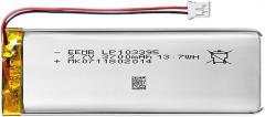 EEMB Lithium Polymer Battery 3.7V 3700mAh 103395 Lipo Rechargeable Battery Pack with Wire JST Connector for Speaker and Wireless Device- Confirm Device & Connector Polarity Before Purchase
