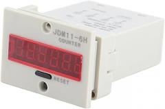 Electronic Counter JDM116H No Voltage Counter 6 Digits Electronic LED Digital Display Counter Relay (AC/DC12V)