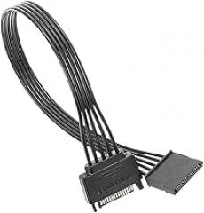 SATA 15Pin Power Cable Male to Female Flat Povver Suppli Extend Wire High Current Resistance Hard Disk Povver Suppli Cord for HDD New 2026 High for Reliable Electronic Component