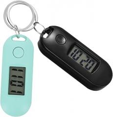 MOBUTOFU 2pcs Digital Keychain Pocket Watches for Students Creative Candy Color Silent Electronic Clip Watches Accurate Timekeeping Exam Accessories
