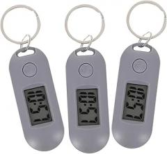 Healeved 3pcs Student Keychain Digital Watches Mute Electronic Hanging Key Ring Portable Plastic Timepiece for School Bags and Gifts