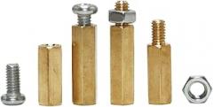 Brass Motherboard Standoffs M2 To M4 Hex Board Rack Stud Spacing Screw Nut Thread Pillar Male Female For Electronic Circuit(Round M2)
