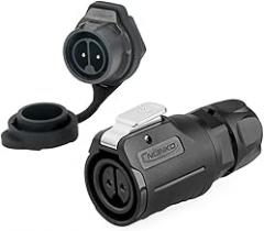 1Pcs LP16 Waterproof Solder Type M16 PBT Plastic Shell Circular Connector for LED Lighting DIY Electronics Outdoor Industrial(2 Pin Set)