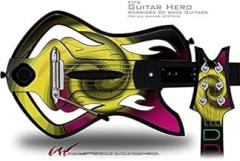Alecias Swirl 01 Yellow Decal Style Skin - fits Warriors Of Rock Guitar Hero Guitar (GUITAR NOT INCLUDED)