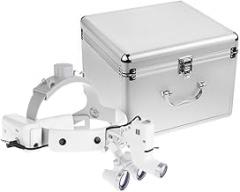 5W Operating Lamp Headband Brightness Spot Ajustable with 3.5X Binocular Loupes White Aluminum Box