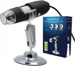 Microscopes Equipment 2.0 Mega Pixels 1000X 3 in 1 USB Stereo Electronic Digital Microscope(Black)