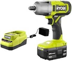 RYOBI ONE+ 18V Cordless 1/2 in. Impact Wrench Kit with 4.0 Ah Battery and Charger, (PCL265K1)