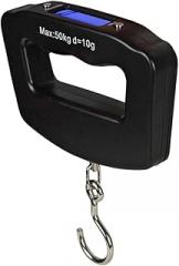 Portable Digital Fishing Scale and Luggage Electronic Handheld Scale with LCD Display, 50Kg/10G Precision Hanging Hook for Travel, Outdoor, and Camping Use