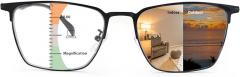 K.LAVER Photochromic Metal Frame Progressive Multifocal Reading Glasses for Women Clear on Top Readers on Bottom