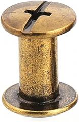 (20pcs) Brass Plated Butt Lock Belt Buckle Long Ten Letter Rivets M5x8mm, for Fasteners Maintenance Copper Electronic workbenches Mechanical Shafts.