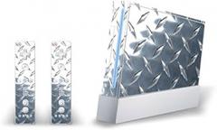Mightyskins Skin Decal Skin Compatible with Nintendo Wii Console + Two Wiimote Controllers Sticker- Diamond Plate