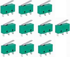 Unifizz Copper Limit Switch with Handle, 10 x 6.4 x 19MM 3Pins Mini Micro Switch Electronic Products, 10PCS