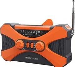 10000mAh Am/fm Radtio Dual Speaker Led Torch Rechargeable Solar Hand Crank NOAA Emergency Outdoor New 2025 High for Reliable Electronic Component, Precision, Stable Performance