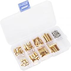 120pcs Brass Spacer Screw Nut Kit for Electronics Individual Compartments Easy Installation for Applications