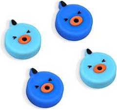 DLseego Thumb Grips Caps Design for Switch/Switch lite/Switch OLED Console, Soft Silicone Joycon Analog Controller Protective Anti-Slip Covers 4PCS Button Joy Con Joystick Caps - Blue