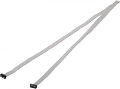 MECCANIXITY IDC Connector Flat Ribbon Cable, 12 Pins 2mm Pitch 1m Length FC to FC Dual Female Connector Flat Ribbon Cable Wire for Industrial Electronics, Gray