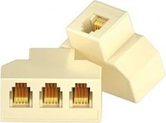 1PCS 6P4C RJ11 Telephone Splitter 3 Way Adaptier 1 M to 3 F-11 6P4C Phone Splitter New 2026 High for Reliable Electronic Component, Precision, Stable Performance