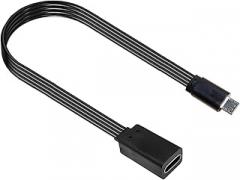 Flexible Silicone USB Type C Female to Microed USB Male Charging Cable Length Option Fast Charging Cord for Electronics