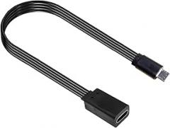 Flexible Silicone USB Type C Female to Microed USB Male Charging Cable Length Option Fast Charging Cord for Electronics