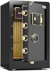 , Fireproof Waterproof Security Digital Cabinet s Heavy-duty Steel Large,Fireproof And Anti-theft Security Lockers,Electronic Cabinet With Fin (Bla