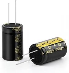 10Pcs Aluminum Electrolytic Capacitor 63V4700UF 22x40mm High Frequency Low ESR Low Resistance Capacitors